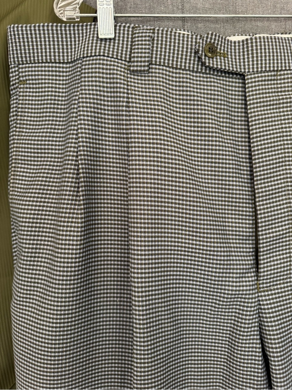 EJ Samuel Italy Wool Suit Mens 48R Super 150s Houndstooth 3 Piece Pants W42x32 - Picture 8 of 13